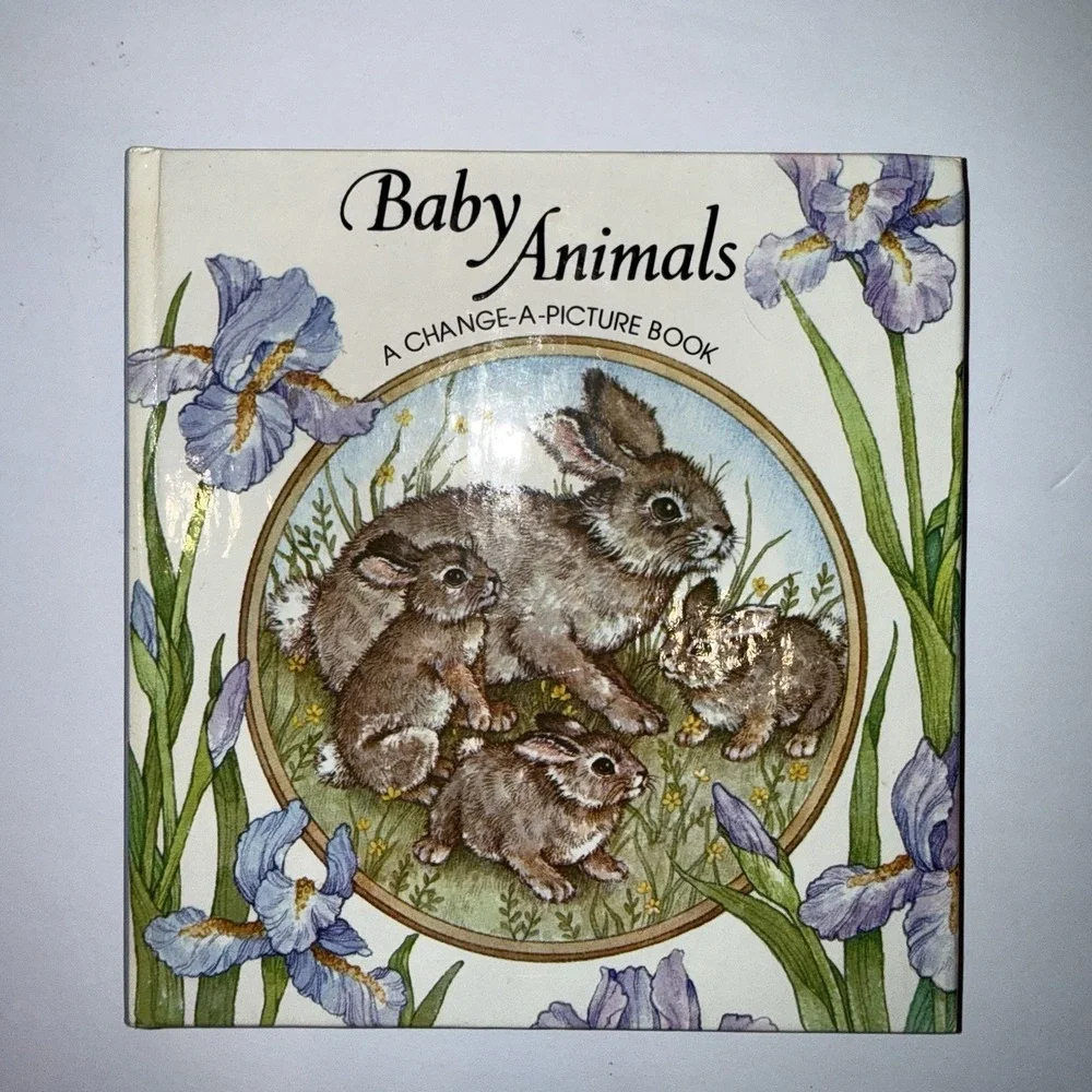 Vintage 1980s Discovery Toys Lot Baby Animals Change A Picture Book & Card Game
